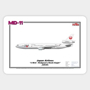 McDonnell Douglas MD-11 - Japan Airlines "J Bird - Hodgson's Hawk Eagle" (Art Print) Sticker